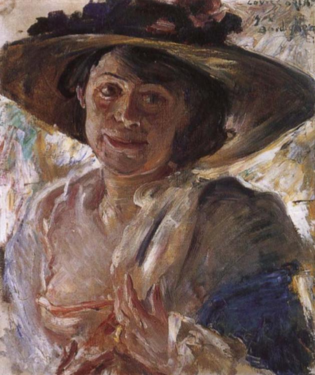 Lovis Corinth Woman in a Rose-Trimmed Hat
